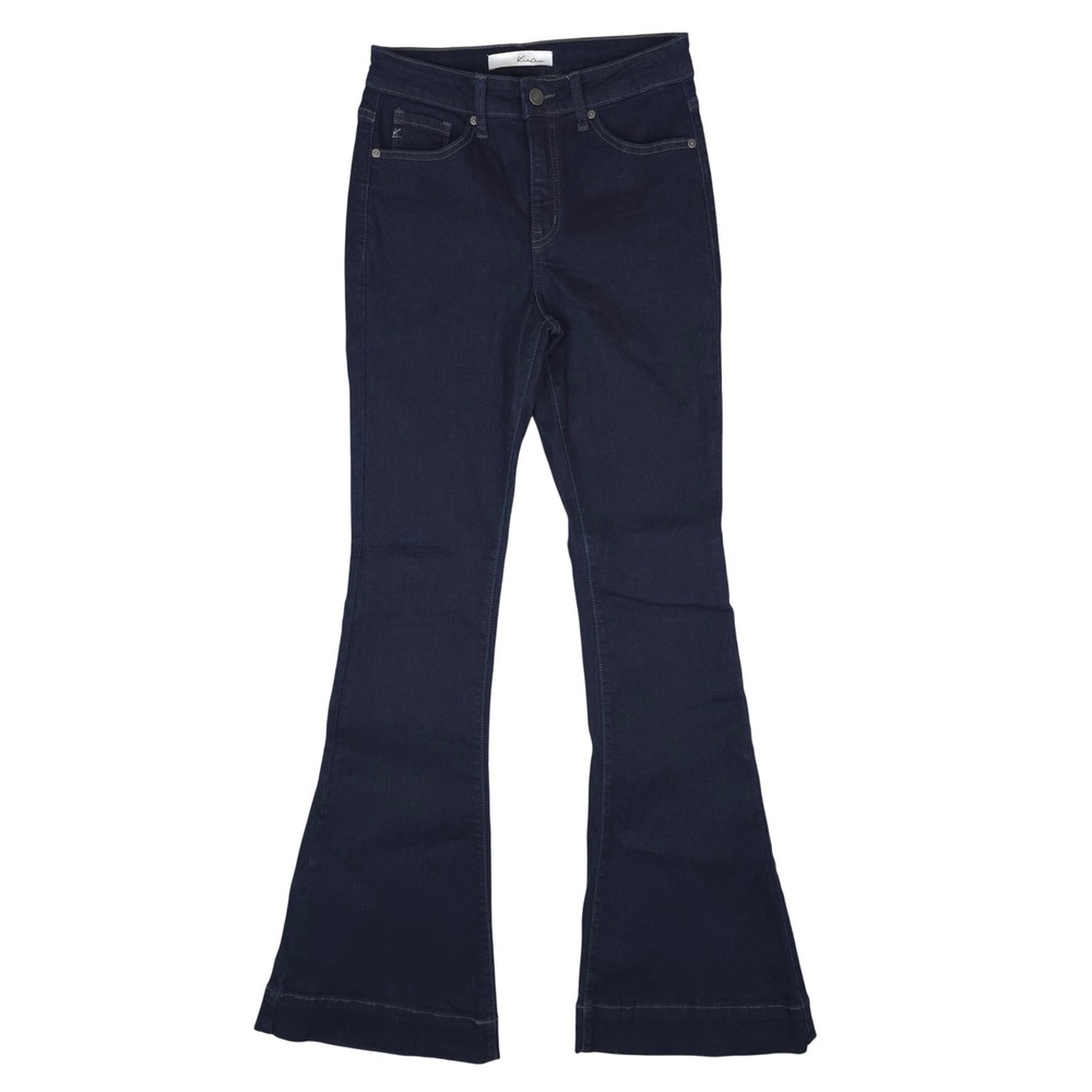 KanCan Jeans Womens 7/27 Dark Wash Flare Bell Bottom Denim Festival Boho KC8411D
